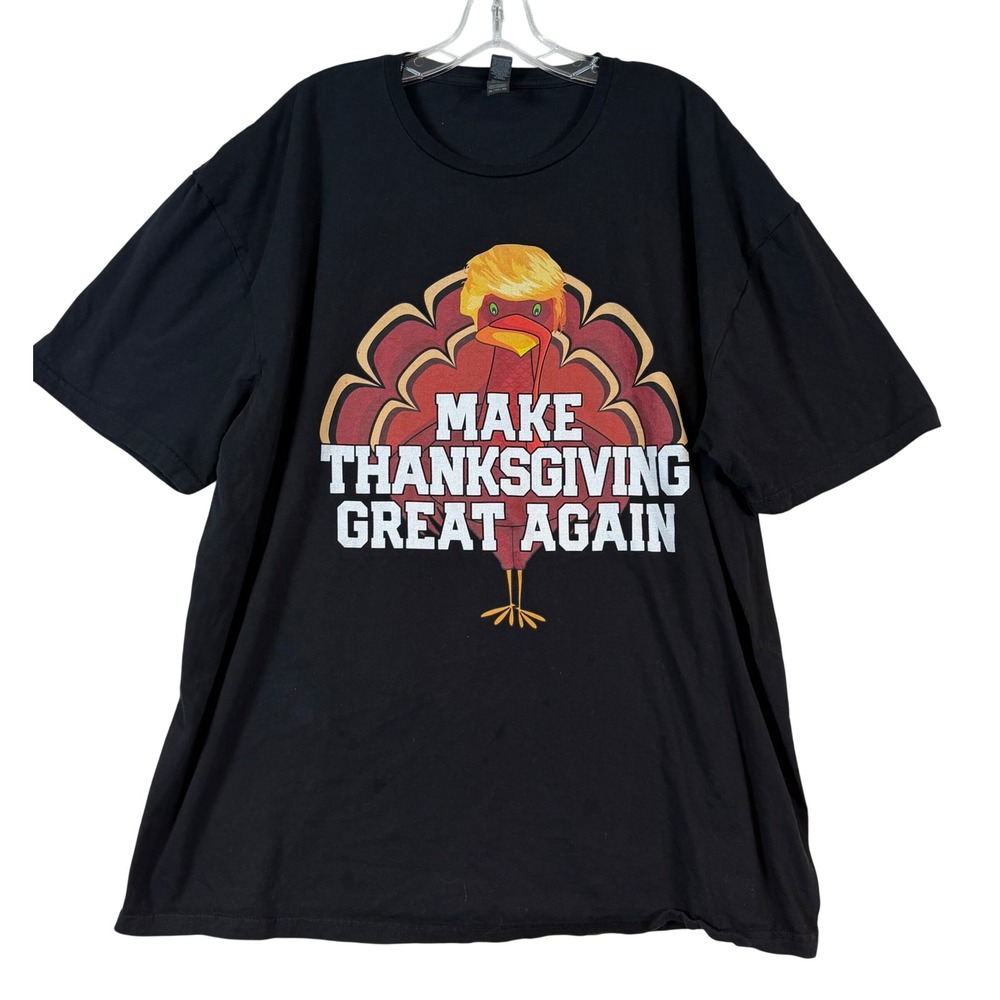 Gildan Mens Make Thanksgiving Great Again‎ Turkey T-Shirt 3XL MAGA Trump Satire